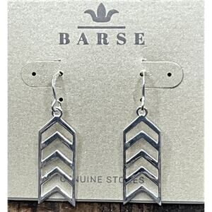 Barse Sparta Earrings- Silver- NWT